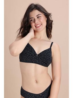 Zivame - Black Padded Non Wired Medium Coverage T-Shirt Bra