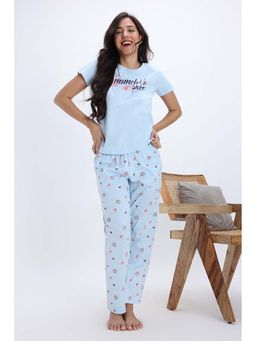 Zivame - Women Farm Lore Knit Cotton Nantucket Breeze T-Shirt and Pyjama