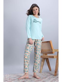Zivame - Women Knit Poly Moonlight Jade T-Shirt and Pyjama