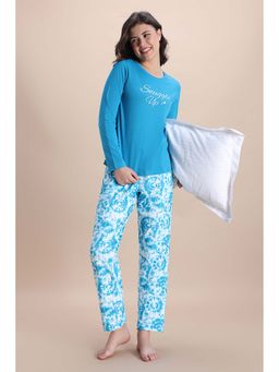 Zivame - Women Knit Poly Hawiian Ocean T-Shirt and Pyjama