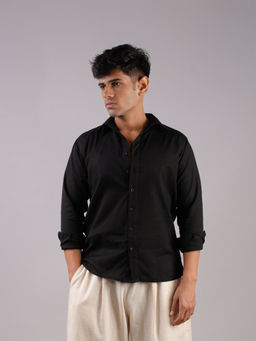 NISHORAMA - Black Solid Shirt