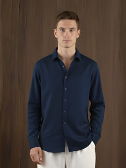 NISHORAMA - Blue Solid Shirt