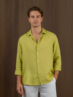 NISHORAMA - Green Solid Shirt