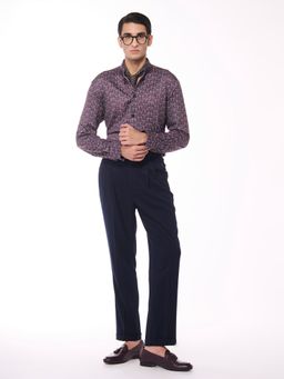 S&N by Shantnu Nikhil - Men Multi-Color Jersey Geometric Shirt