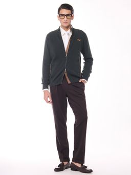 S&N by Shantnu Nikhil - Crested Cashmere Green Sweater