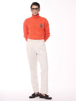 S&N by Shantnu Nikhil - Cashmere High Neck Orange Sweater