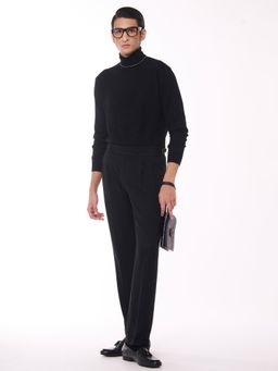 S&N by Shantnu Nikhil - Merino Wool Turtle Neck Black Sweater