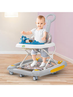 BAYBEE - Grey 3 In 1 Kids Walker with Rocker and Push Handle