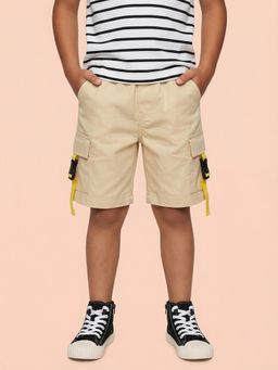 Nautinati - Boys Pure Cotton Solid Cargo Shorts