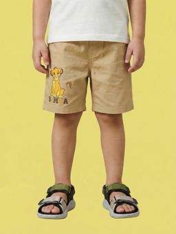 Nautinati - Boys Pure Cotton Disney Lion King Simba Printed Cargo Shorts