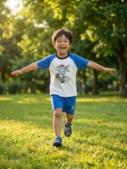 Nautinati - Boys Oversized Cotton Gamer Print Raglan Sleeve T-Shirt With Shorts