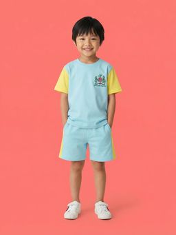 Nautinati - Boys Colourblocked Graphic Printed Oversized Co-ord Set