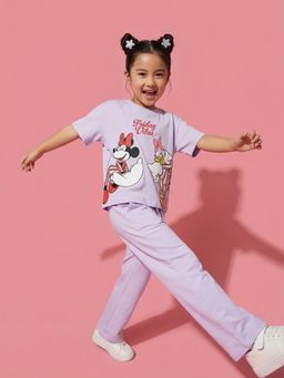 Nautinati - Girls Pure Cotton Disney Minnie Mouse T-Shirt With Pyjama