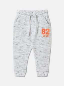 3PIN - Cream Solid Regular Fit Joggers