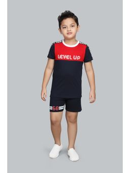 3PIN - Multi-Color Solid Regular T-shirt with Shorts