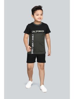 3PIN - Multi-Color Solid Regular T-shirt with Shorts