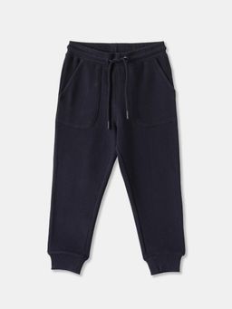 R&B - Black Solid Regular Fit Joggers