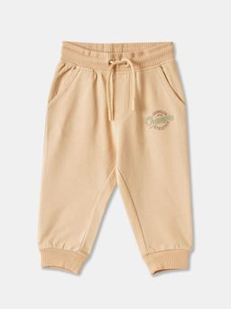 R&B - Beige Solid Regular Fit Joggers
