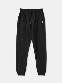 R&B - Black Solid Regular Fit Joggers