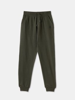 R&B - Olive Solid Regular Fit Joggers