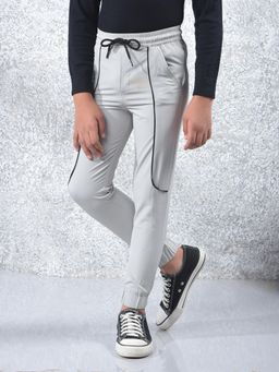 CRIMSOUNE CLUB - Grey Solid Regular Fit Joggers