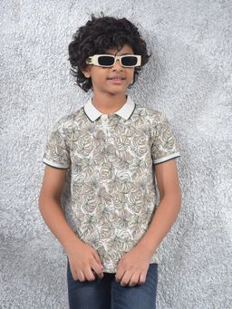 CRIMSOUNE CLUB - Multi-Color Printed Slim Fit Polo T-shirt