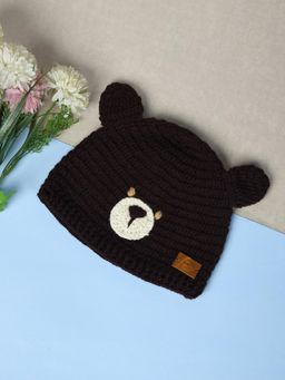 FUNKRAFTS - Brown Woven Comfortable Fit Beanie Cap