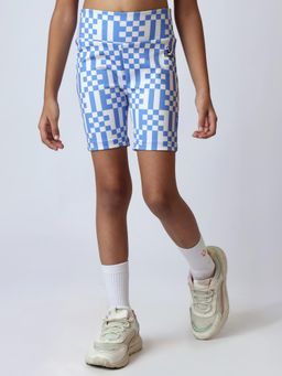 UMILDO - Blue Checks Skinny Fit Shorts