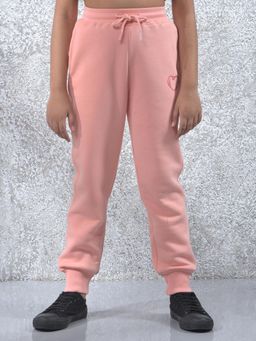 CRIMSOUNE CLUB - Pink Solid Regular Fit Joggers
