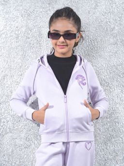 CRIMSOUNE CLUB - Purple Solid Regular Fit Hoodie