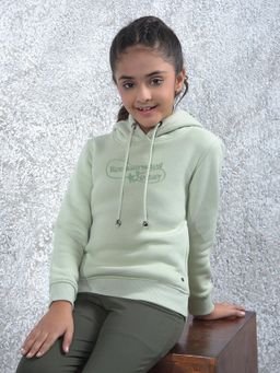 CRIMSOUNE CLUB - Green Solid Regular Fit Hoodie