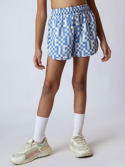 UMILDO - Blue Checks Regular Fit Shorts