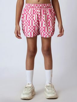 UMILDO - Pink Checks Regular Fit Shorts