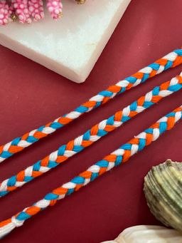 Digital Dress Room - Multi-Color Braided Rakhi (Pack of 3)