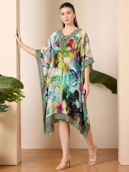 First Resort by Ramola Bachchan - Multi Colour Kaftan