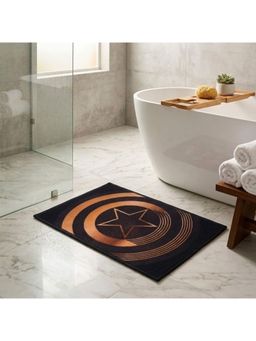 Athom Living - Marvel Golden Star Finished Kids Nylon Bathmat With Latex Backing, Anti-Skid Bathmat