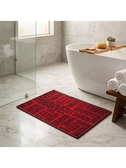 Athom Living - Marvels Red Colour Textured Kids Premium Nylon Bathmat With Anti-Skid Bathmat