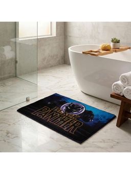 Athom Living - Marvels Black Panther Digital Printed Black Colour Kids Premium Nylon Bathmat