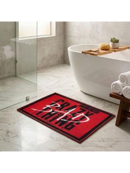 Athom Living - Marvels Printed Crazy Bad Things Red and Blak Colour Kids Premium Nylon Bathmat