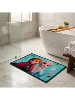 Athom Living - Disney Frozen Sister Anna & Elsa Digital Printed Themed Kids Premium Nylon Bathmat
