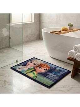 Athom Living - Disney Frozen Sister Anna & Elsa Digital Printed Themed Kids Premium Nylon Bathmat