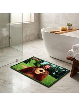 Athom Living - Masha and The Bear Character Printed Themed Multi Colored Kids Premium Nylon Bathmat