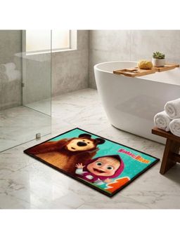 Athom Living - Masha and The Bear Themed Multi Colored Kids Premium Nylon Bathmat