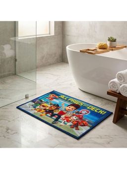 Athom Living - Paw Patrol All Paws On Deck Themed Kids Multicolor Premium Nylon Bathmat