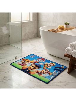 Athom Living - Paw Patrol Themed Kids Multicolor Premium Nylon Bathmat With Latex Backing, Anti-Skid