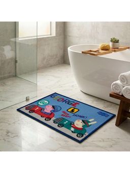 Athom Living - Peppa Pig Travelling Themed Kids Multicolor Premium Nylon Bathmat