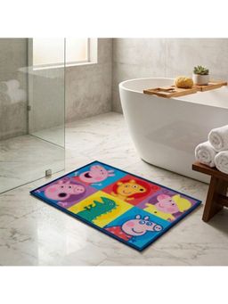 Athom Living - Peppa Pig Characters Printed Themed Kids Multicolor Premium Nylon Bathmat