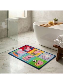 Athom Living - Peppa Pig Character Printed Themed Kids Multicolor Premium Nylon Bathmat