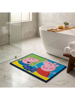 Athom Living - Peppa Pig Character Printed Themed Kids Multicolor Premium Nylon Bathmat