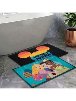 Athom Living - Kids Premium Nylon Bathmat With Latex Backing Anti-Skid Multi-Color (Pack of 2)